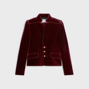 Lady's Celine Victorian Jacket In Cotton Velvet