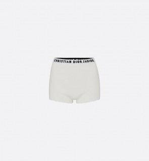 Lady's Dior Briefs in White Stretch Viscose