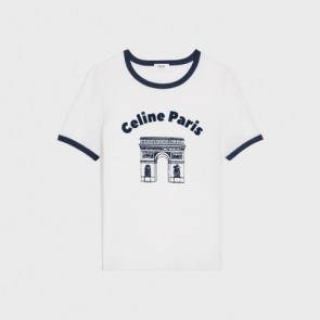 Lady's Celine 70s Arc De Triomphe T-Shirt In Cotton