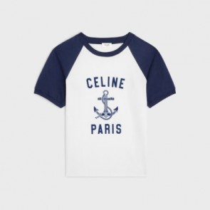 Lady's Celine Paris Anchor T-Shirt In Cotton Jersey