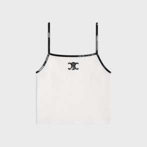 Lady's Celine Embroidered Triomphe Tank Top