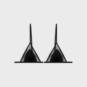 Lady's Celine Triangle Bra In Silk Georgette