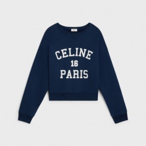 Lady's Celine Paris 16 Sweatshirt In Cotton Fleece