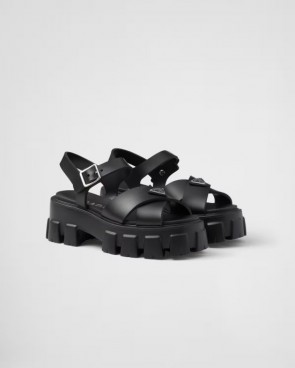 Lady's Prada Monolith Rubber Sandals
