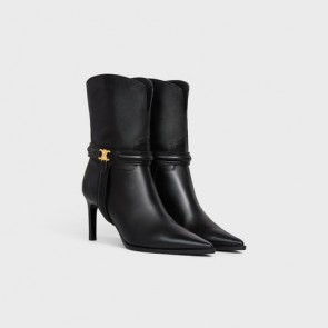 Celine Verneuil Triomphe Harness Low Boot In Calfskin
