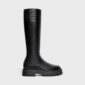 Lady's Celine Bulky Zipped Boot With Triomphe In Calfskin