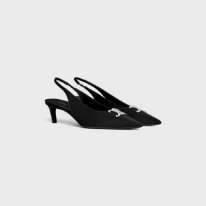 Lady's Celine Celine Alma Triomphe Slingback In Gros-Grain