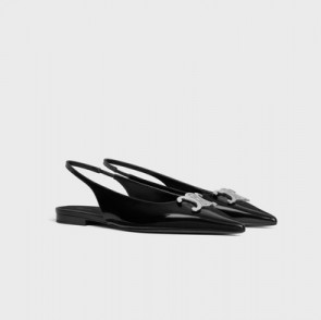 Lady's Celine Alma Triomphe Flat Slingback