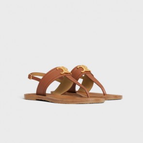 Lady's Celine Lympia Triomphe Thong In Calfskin