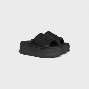Lady's Celine Block Slide With Triomphe In Lambskin