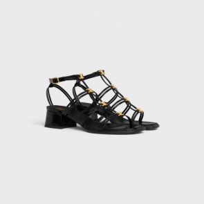 Lady's Celine Clemence Multi Triomphe Sandal Black