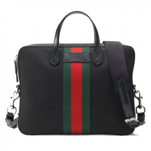 Gucci mens Web slim briefcase 387102