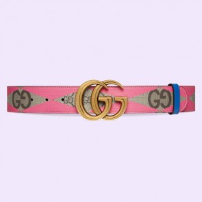 Gucci Pink GG Rhombus Print Belt