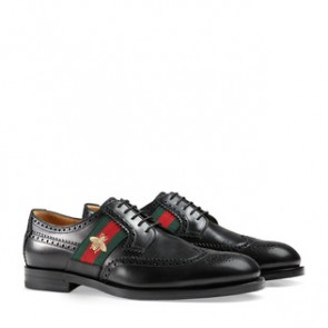Mens Leather lace up with bee Web 407300 DKG20 1060