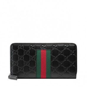 Gucci Signature Web zip around wallet 408831