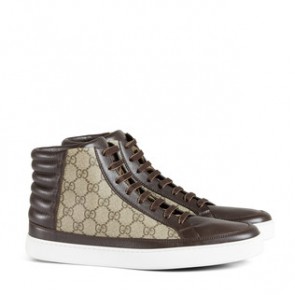 Gucci mens GG Supreme high top sneaker 411857