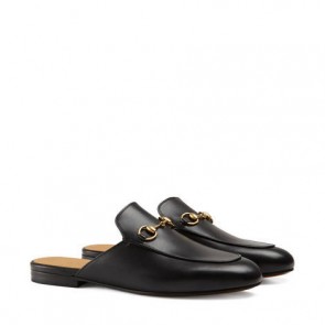 Women Princetown leather slipper black leather 423513 BLM00 1000