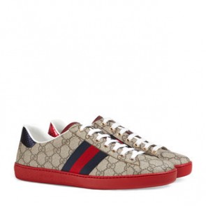 Gucci mens Ace GG Supreme low top sneaker 429445