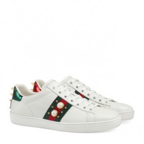 Mens Ace studded leather sneaker 431887 A38G0 9064