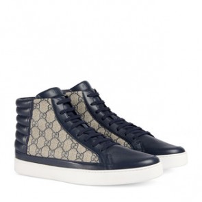 Mens GG Supreme high top sneaker 433717 blue