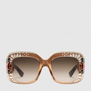 Women Oversize square frame rhinestone sunglasses 434038 J0740 2721