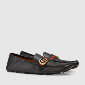 Mens Leather driver with Web 450891