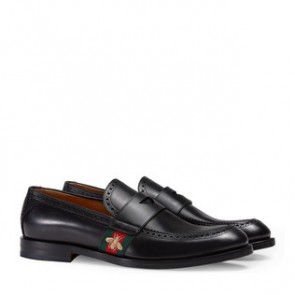 Mens Leather loafer with Web 450990