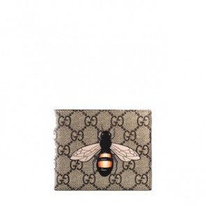 Gucci mens Bee print GG Supreme wallet 451268