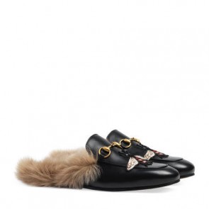 Gucci women Princetown slipper with bee 456133