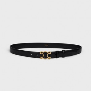 Celine Medium Triomphe Frame Belt In Smooth Calfskin