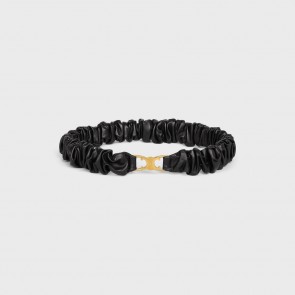 Celine Triomphe Scrunchy Belt In Lambskin