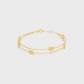 Lady's Celine Triomphe Pearl Double Bracelet