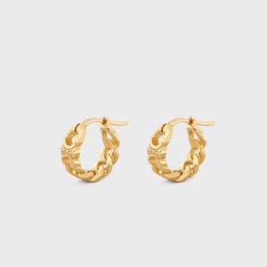 Lady's Celine Triomphe Small Gourmette Hoops