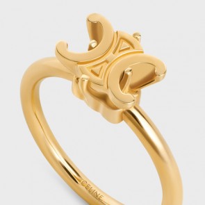 Lady's Celine Triomphe Asymmetric Ring
