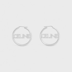 Lady's Celine Monochroms Strass Hoops