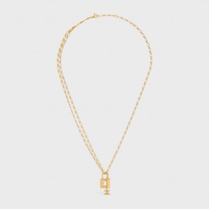 Lady's Celine Triomphe Lock Necklace
