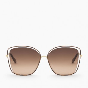 Women Poppy butterfly sunglasses in metal