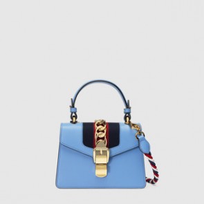 gucci Sylvie leather mini bag with nylon Web strap 470270