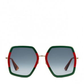 Gucci women Oversize square frame metal sunglasses 470458