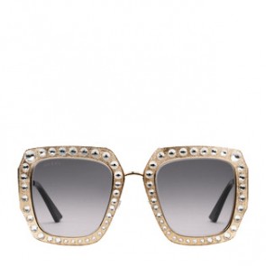 Women Oversize square frame metal sunglasses 470461 I3330 8010