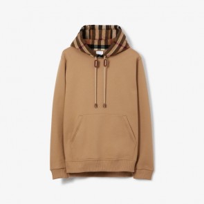 Men's Burberry Check Hood Hoodie