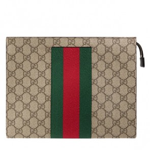 Gucci womens Web GG Supreme cosmetic case 475316