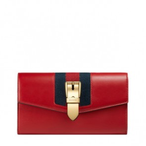 Gucci womens Sylvie leather continental wallet 476084