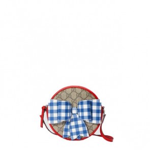 Children's check bow GG messenger 96IFN 8981