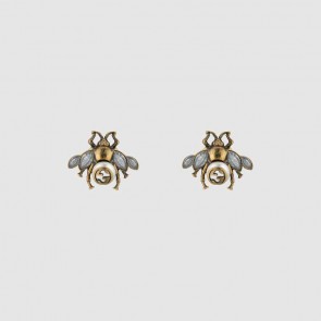 Women Bee earrings with crystals ‎489894