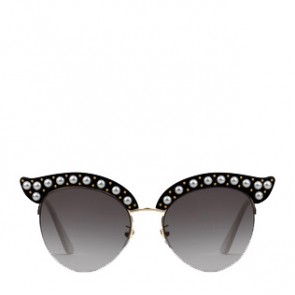 Gucci women Cat eye acetate sunglasses with pearls 491440