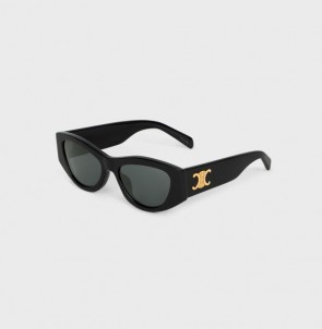 Lady's Celine Triomphe 15 Sunglasses In Acetate Black