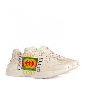 Mens Rhyton logo leather sneaker 500878 DRW00 9522