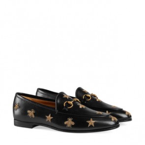 Women Jordaan embroidered leather loafer 505281