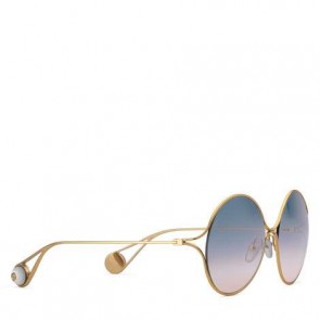 Women Round frame metal sunglasses 506149 I0330 8846